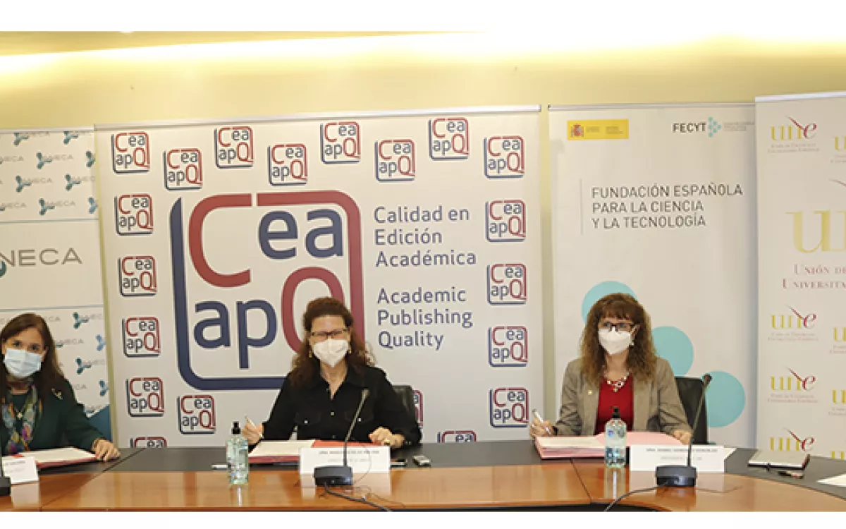 ANECA, FECYT y UNE renuevan el convenio para mantener el Sello de Calidad en Edición Académica