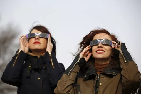 El eclipse solar se pudo observar desde el MUNCYT de Alcobendas