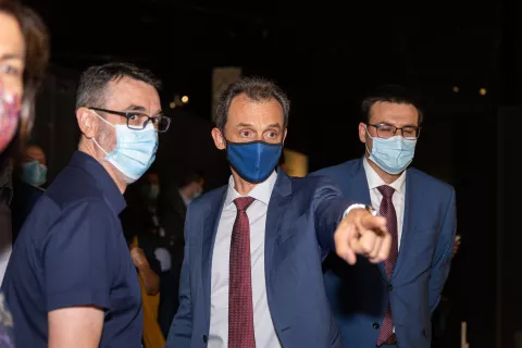 El Ministro de Ciencia e Innovación, Pedro Duque, visita la sede de Alcobendas del MUNCYT