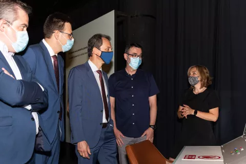 El Ministro de Ciencia e Innovación, Pedro Duque, visita la sede de Alcobendas del MUNCYT