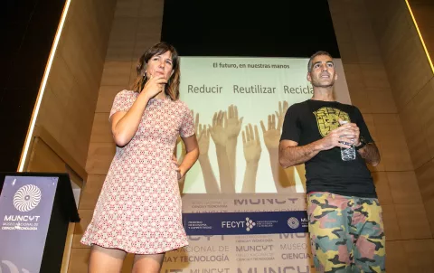 Mónica López y Albert Barniol inauguran el programa "Corazón Verde" en el MUNCYT Alcobendas